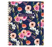 Planificateur familial non daté - 21,6 x 27,9 cm - Calendrier hebdomadaire et mensuel pour plus de 5 personnes, planification des repas, budgétisation, suivi des habitudes - Couverture rigide