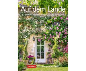 Planificateur hebdomadaire 2025 à la campagne - 53 feuilles avec citations et chronique hebdomadaire : planificateur mural décoratif à écrire avec 53 belles photos et citations Mur 25 x 35,5 cm