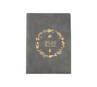 Planificateur hebdomadaire 2026 avec couverture de classeur en cuir rechargeable à 6 anneaux et pages datées Planificateur académique 2026 pour hommes femmes Journal de tâches portable