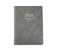 Planificateur Hebdomadaire 2026 Avec Pages Datées Rechargeable Classeur En Cuir À 6 Anneaux Carnet De Notes Académique Pour La Planification Quotidienne Du Journal Papier