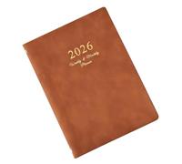 Planificateur Hebdomadaire 2026 Avec Pages Datées Rechargeable Classeur En Cuir À 6 Anneaux Carnet De Notes Académique Pour La Planification Quotidienne Du Journal Papier