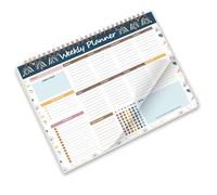 Planificateur Hebdomadaire À Double Bobine 9.76x7.28 Pouces Pour Notes De Plan Hebdomadaire Calendrier Académique Journal De 52 Semaines Carnet D'école