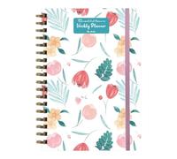Planificateur hebdomadaire - Carnet portable avec reliure à 53 pages, carnet avec calendrier mensuel, organisateur d'activités quotidiennes | bureau, maison, étude, santé
