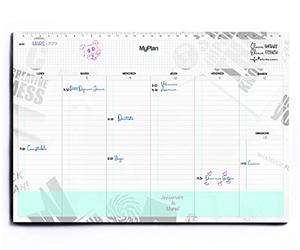 Planificateur Hebdomadaire de Table - Calendrier Perpetuel A4 détachable - planning semaine papier/agenda 2025 2026 / planner 2026 semainier/tableau planning mensuel/week planner