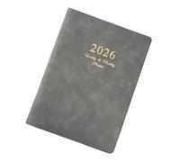 Planificateur Hebdomadaire En PU 2026 Avec Pages Datées Classeur En Cuir Rechargeable À 6 Anneaux Carnet De Notes Académique Pour La Planification Quotidienne Planificateur D'affaires Portable