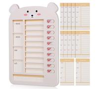Planificateur Hebdomadaire Horizontal en PP Support H Beige | Gestion, Rappels Récompense et Sanction, pour Bureau et Classe, Usage Familial