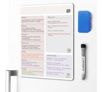Planificateur hebdomadaire magnétique effaçable - Planificateur de repas - Tableau magnétique pour réfrigérateur