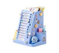 Planificateur hebdomadaire multifonction auto-discipline - Planificateur hebdomadaire - Réutilisable - Tableau de planification des tâches de classe - Porte-stylo 2 en 1