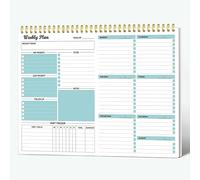 Planificateur hebdomadaire non daté pour objectifs hebdomadaires Planificateur de listes de choses à faire Carnet de planification Calendriers Suivi des habitudes Journal pour homme et