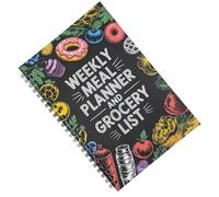 Planificateur Hebdomadaire Repas - Organisateur de Planning Relié en | 100 Pages Notes de Recettes à Code Couleur | Aide à Planifier Les Repas, Enregistre L'apport Et Soutient