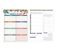 Planificateur Hebdomadaire, Taille Légère Et Portable, 28 X 21,6 Cm, Bloc-notes Pour Liste De Choses À Faire, Bloc-notes De Bureau Hebdomadaire, Design Pratique, Pour La Maison, La Cuisin