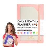 Planificateur journalier 2025 A5 pour la gestion du temps, agenda hebdomadaire de 180 feuilles, planificateur de tâches pour un usage personnel et professionnel, emploi du temps hebdomadaire