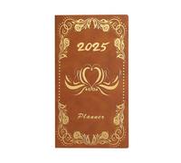Planificateur journalier 2025 - Planificateur mural 2025 - Agenda A6 Daily Planner 2025, Planificateur design quotidien, pour femmes et hommes, accessoires de travail d'écriture