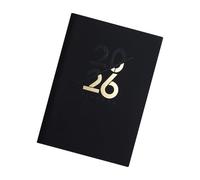 Planificateur journalier 2026 2026 en cuir avec 320 pages lignées pour homme et femme, planification mensuelle, rayures verticales en anglais