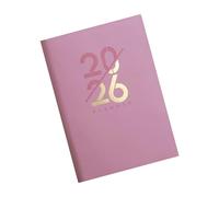 Planificateur journalier 2026 2026 en cuir avec 320 pages lignées pour homme et femme, planification mensuelle, rayures verticales en anglais