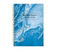 Planificateur mensuel 2026-2028, 36 mois, de janvier 2026 à décembre 2028, reliure à spirale avec page mensuelle lignée, onglets, notes et suivi des habitudes pour une planification à long terme