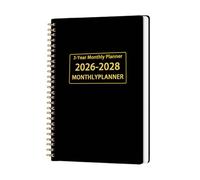 Planificateur mensuel 2026-2028 - Calendrier de 3 ans - Carnet à simple pour planifier et programmer, convient pour l'organisation à l'école, au bureau et au bureau