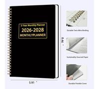 Planificateur mensuel - 8,46 pouces de planification compacte PAD pour quotidien, 2026-2028 Agenda avec organisateur de cahiers, Time Management Journal pour le bureau, la maison, les chambres, les af