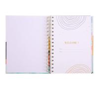 Planificateur Mensuel Agenda en Papier, Couverture Rigide, Reliure Ronde | Carnet de Notes au Style Classique, Pages Épaisses Anti-bavure, pour Idées, Listes et Emplois