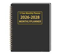 Planificateur mensuel - Carnet de notes calendrier, organiseur | Agenda 2026-2028 à spirales pour 3 ans - Journal de bureau pour enseignant pour planification de bureau, organisation d'études des