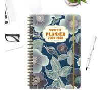 Planificateur mensuel - Couverture à, carnet de priorités stratégiques, suivi de projet polyvalent, modèle visionnaire futur à portée étendue | Papeterie esthétique minimaliste Bibliothèque à
