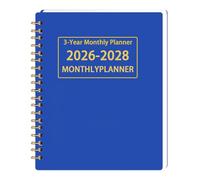 Planificateur mensuel - Journal du calendrier 2026-2028, carnet de notes, agenda de productivité, outil de gestion du temps, aide à la planification académique | Planificateur de calendrier mensuel po