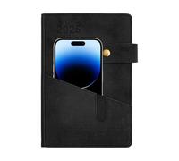 Planificateur mensuel journalier 2025, carnet de notes en cuir synthétique pour le travail, les études et les événements, bloc-notes planificateur de 365 jours, parfait pour organiser les affaires