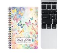 Planificateur mensuel sur 3 ans - Journal de planification 2026-2028, élégant carnet d'agenda avec calendrier | Programmation de travail pour étudiants, adolescents, adultes, famille amis