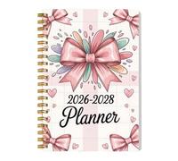 Planificateur mensuel sur trois ans - Carnet à spirales, journal en papier épais | Système de planification de trente six mois, carnet de suivi de la date, guide de planification pour la maison