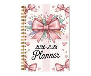 Planificateur mensuel sur trois ans - Carnet à spirales, journal en papier épais | Système de planification de trente six mois, carnet de suivi de la date, guide de planification pour la maison