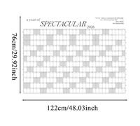 Planificateur mural annuel 2026 - Organiseur mural géant, calendrier mensuel quotidien, tableau de planification académique, feuille de suivi des rendez-vous, atelier de bureau, salle de classe