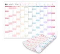 Planificateur mural mensuel 2025, format A2, 60 cm x 42 cm, arc-en-ciel | Calendrier mural 2025, planificateur annuel complet | Organiseur pour bureau, université, école | Coloré (roulé)