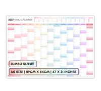 Planificateur mural mensuel géant 2027, format A0, 119 cm x 84 cm, double face, imprimé jumbo, calendrier mural coloré 2027, planificateur annuel, annuel complet | Organiseur pour bureau, université