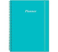 Planificateur non daté Pro - 21,6 x 27,9 cm - Planificateur hebdomadaire et mensuel pour atteindre les objectifs et augmenter la productivité, agenda non daté sur 12 mois, planificateur quotidien, commencez à tout moment, bleu sarcelle