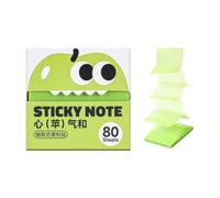 Planificateur Notes adhésives Boîte à mémo transparente Vert clair | Lot de 80 blocs carrés pour étiquetage de page, examen de rapeaux de fichiers, utilisation au bureau