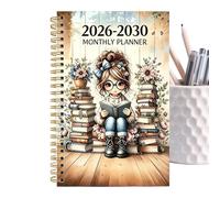 Planificateur Pluriannuel 2026-2030 Carnet de Planification Mensuel 21 x 14 | Bloc-Notes Liste de Tâches et Planning pour Maison École Bureau Étude Dortoir et Appartement