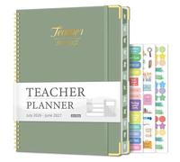 Planificateur pour enseignants 2026-2027, livre de plan de cours pour | Calendrier scolaire de juillet 2026 à juin 2027, à couverture rigide à spirale avec 14 listes de contrôle