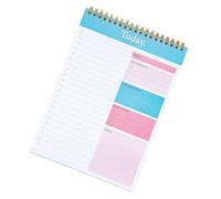 Planificateur quotidien 100 pages lignées à double spirale, planificateur de repas hebdomadaire, bloc-notes pour planifier la prise de notes, carnet de productivité des étudiants