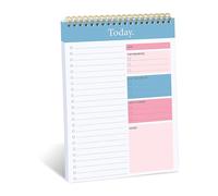 Planificateur quotidien 100 pages lignées à double spirale, planificateur de repas hebdomadaire, bloc-notes pour planifier la prise de notes en classe