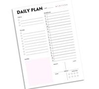 Planificateur quotidien, 60 feuilles, carnet de suivi des repas, carnet de notes 21 x 14 cm pour hommes, femmes, étudiants, carnet de suivi coloré