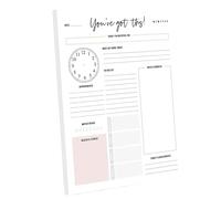 Planificateur quotidien avec 60 feuilles pour l'entraînement, la lecture, la planification des repas, la rentrée scolaire