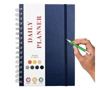 Planificateur quotidien de fitness - Journal d'entraînement à couverture rigide, suivi des habitudes à faire cahier | Organisateur du calendrier d'exercice, planificateur d'objectifs de bien-être,