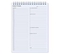Planificateur quotidien demi-heure avec liste de tâches à faire, priorités, 105 jours pour planificateur de productivité, planificateur quotidien sans bavure, horaire quotidien, 16,5 x 24,8 cm