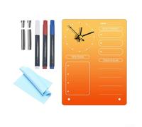 Planificateur quotidien en acrylique transparent avec fonction effaçable à sec pour décoration de maison ou de bureau (F)