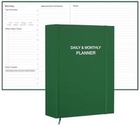 Planificateur quotidien et mensuel pour 2025, 2026 ou à tout moment - Planificateur TDAH deux pages par jour, planificateur quotidien non daté pour augmenter la concentration, éliminer les