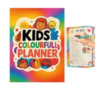 Planificateur quotidien pour enfants | Journal coloré pour enfants - Planificateur de couleurs créatif pour étude, emploi du temps, école, maison, voyage, famille, camping, leçon