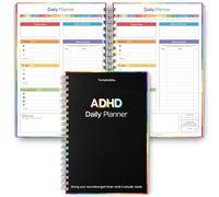 Planificateur quotidien TDAH pour adultes neurodivergents - Planificateur quotidien de productivité et gestion des tâches pour rester organisé et concentré (coloré)