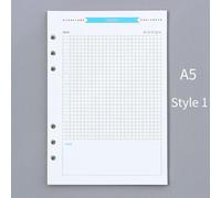 Planificateur Spirale À 6 Trous, Recharge Du Papier Intérieur, Journal Intime, Hebdomadaire, Mensuel, Liste De Tâches, Page Colorée Pour Carnet A6/A5 À Feuilles Mobiles