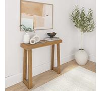 Plank+Beam Table console en bois massif, 91,4 cm, table de canapé, table d'entrée étroite pour couloir, derrière le canapé, salon, foyer, assemblage facile, noix de pécan