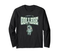 Plankton I Went to College Cute Chibi Character Cartoon Manche Longue
